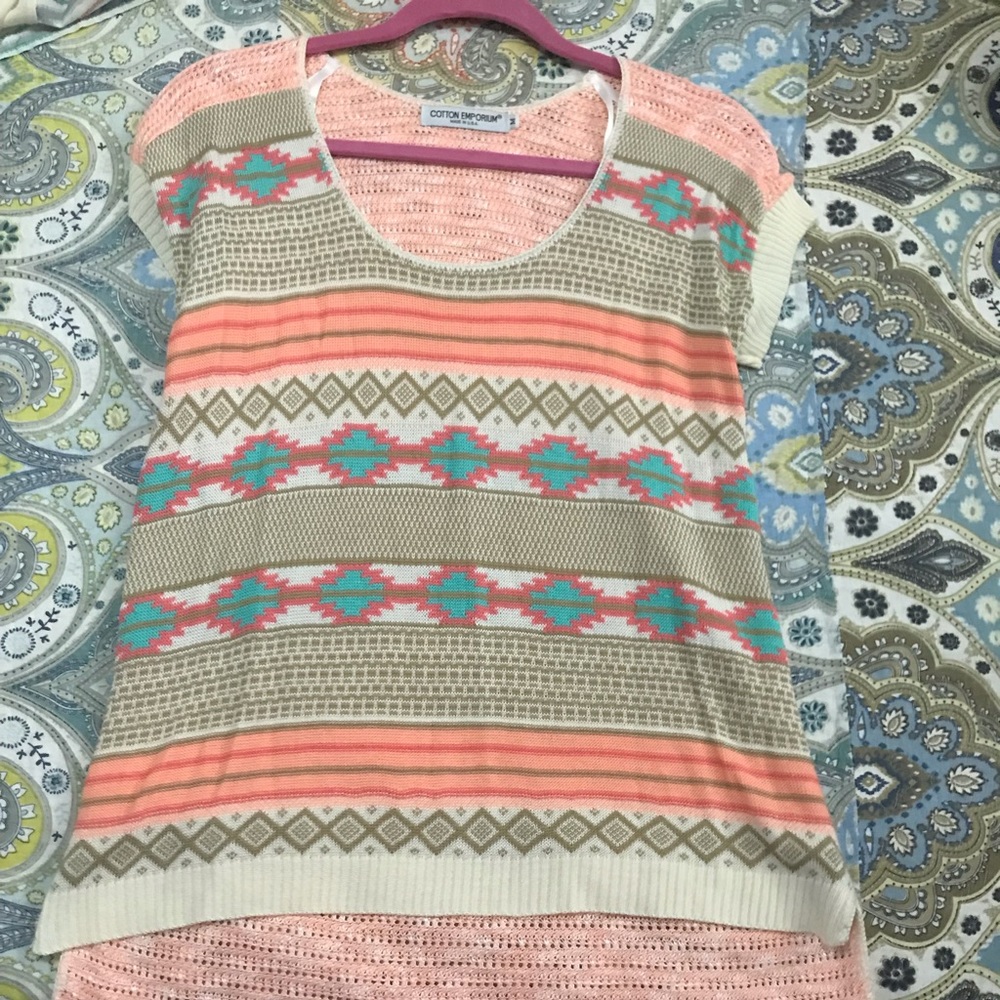 Sweater material top